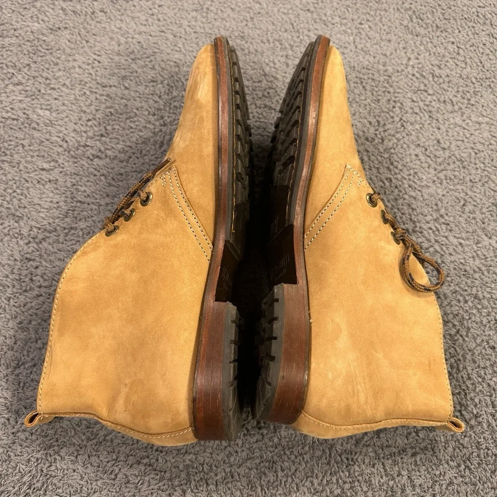 JL Powell Chukka Boots Mens 10 Tan Nubuck Leather Luxury Old Money Minimal 16076
